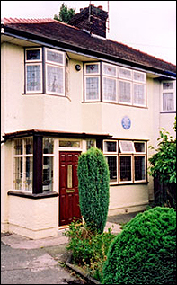 Mendips, Mimi and George Smith's home at 251 Menlove Avenue, Woolton, Liverpool, England. John Lennon lived here from early childhood until he left home to tour the world as a member of The Beatles.